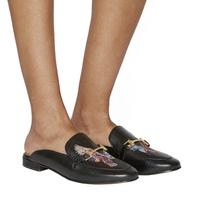 Office Fizzy Embroidered Mule BLACK LEATHER