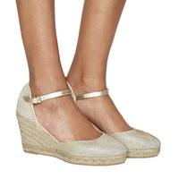 office milano two part espadrille champagne lurex