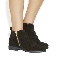 Office Lazy Days Size Zip Boots BLACK SUEDE