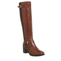 Office Kennedy Mid Heel Riding Boots TAN LEATHER