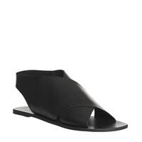 office spitalfield cross strap sandal black leather