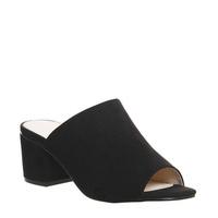 Office Madness Block Heel Mule Sandals BLACK