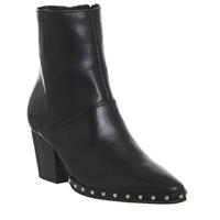Office Levi Western Boots BLACK LEATHER WITH STUDS