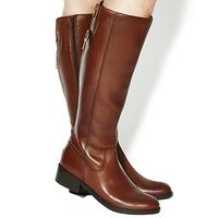 Office Empire Cross Strap Rider Boots CONKER LEATHER