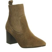 Office Lashes Block Heel Chelsea KHAKI SUEDE