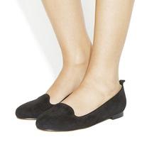 Office Royal Slipper Cut Loafer NEW BLACK SUEDE