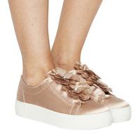 Office Fliss Embellished Slip On Trainer PINK SATIN