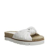 Office Shoreditch Footbed Sandal WHITE LEATHER