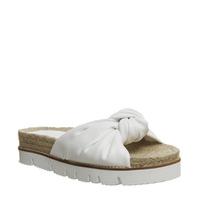 office shoreditch footbed sandal white leather