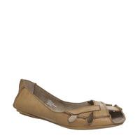 Office Faint Peep Toe Shoe TAN LEATHER