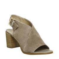 office mythical cross vamp shoeboot taupe suede