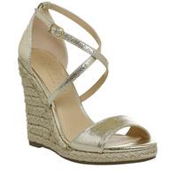 Office Highness Dressy Espadrille Wedge GOLD METALLIC