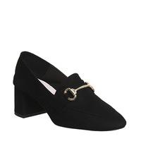 office midsummer block heel loafer black suede