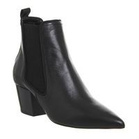 Office Lancelot Pointed Western Boots BLACK LEATHER
