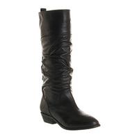 Office Ace Slouch boots BLACK LEATHER
