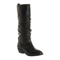 office ace slouch boots black leather