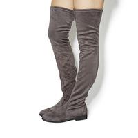 Office Eden Stretch Over the Knee Boots GREY