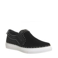 Office Precious Studded Slip On Trainer BLACK VELVET