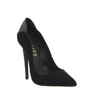 Office Totter Super High Heel Point Courts BLACK SUEDE