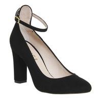 Office Nice Girl Block Heel Mary Jane BLACK SUEDE