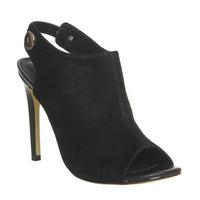 Office Napa Peep Toe Shoeboots BLACK SUEDE