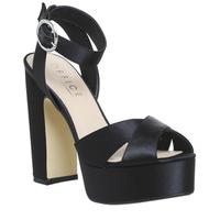 Office Harley Platform Sandal BLACK SATIN