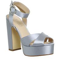 Office Harley Platform Sandal LIGHT BLUE SATIN