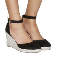 office marsha closed toe espadrille wedge black