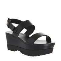 Office Midsummer Flatform Slingback Sandals BLACK