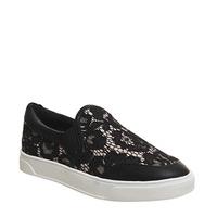 Office Finale Slip On Trainer BLACK LACE