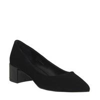 Office Frenchie Block Heel Point BLACK SUEDE