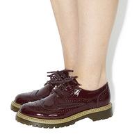 office rush hour lace up brogue burgundy patent leather