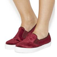 Office Kicker Slip On BURGUNDY VELVET