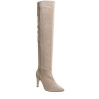 office kendrick stiletto knee boots taupe suede