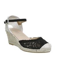 Office Matilda Wedged Espadrilles BLACK LACE