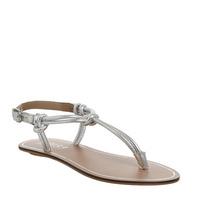 office sushi toe post sandal silver leather