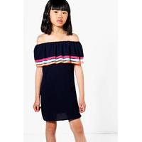 off the shoulder beach dress navy