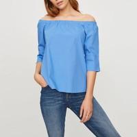 Off the Shoulder Cotton Blouse