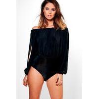 off the shoulder body black