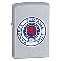 **OFFER** ZIPPO GLASGOW RANGERS FC OFFICIAL PRINTED CREST SATIN CHROME LIGHTER