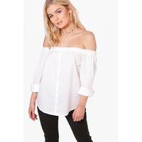 Off The Shoulder Shirt - white