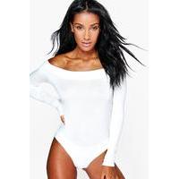 Off The Shoulder Long Sleeve Body - cream