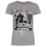 Official 5 Seconds of Summer T Shirt Ladies
