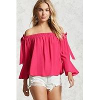 Off-the-Shoulder Bow Tie Top