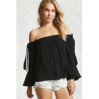 Off-the-Shoulder Bow Tie Top