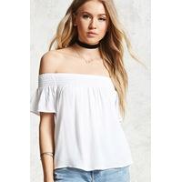 Off-the-Shoulder Lace Crop Top