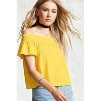 Off-the-Shoulder Lace Crop Top