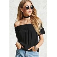 Off-the-Shoulder Lace Crop Top