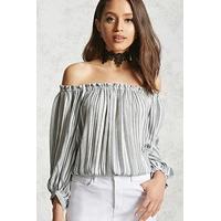 Off-The-Shoulder Striped Top