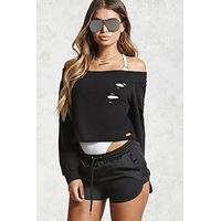 off the shoulder slashed top